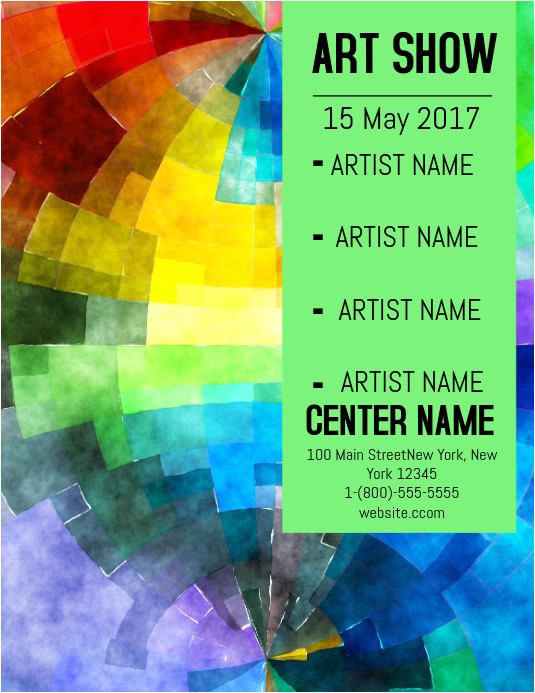 Art Show Flyer Template Free Art Show Template Postermywall