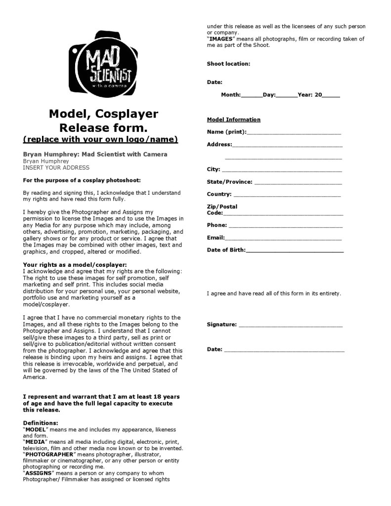 model release forms