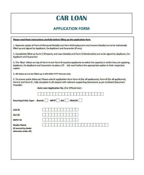 loan agreement form example
