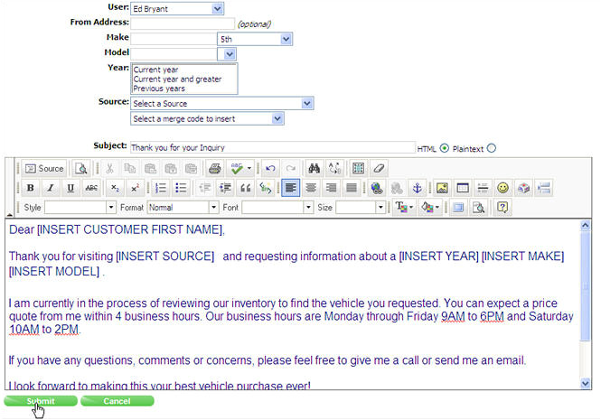 Automatic Email Response Template Auto Response Email Template