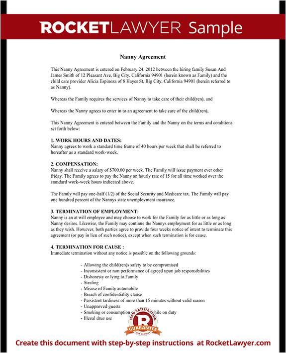 child care contract rl