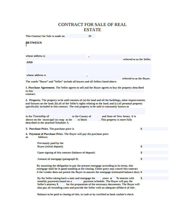 sale contract template