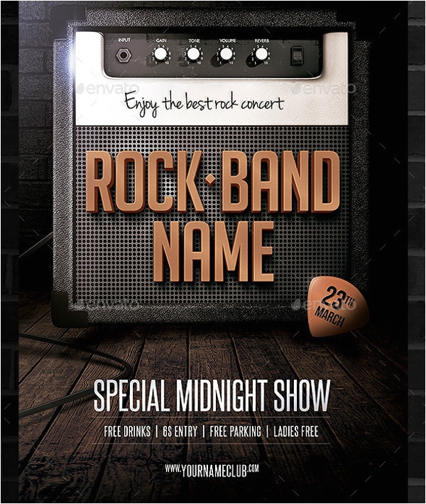 band flyer template