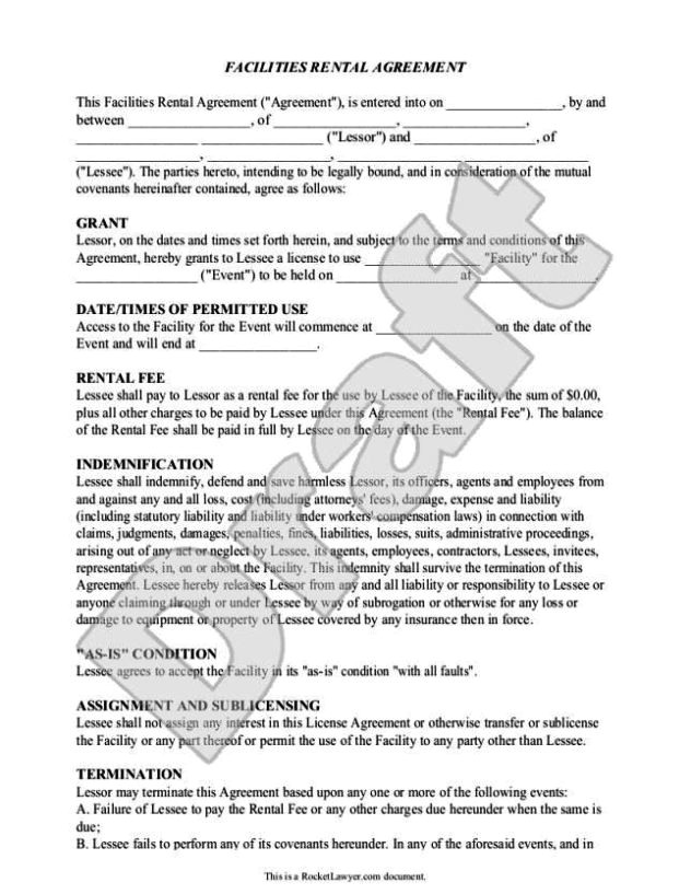 banquet hall contract template