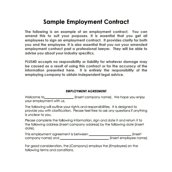 sample basic contract template