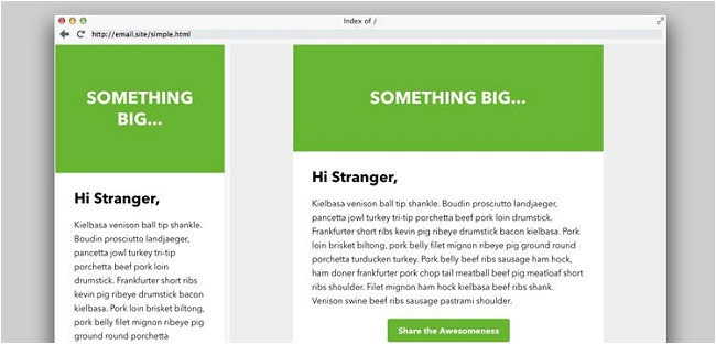 Basic Responsive Email Template 25 Free Responsive Email and Newsletter Templates
