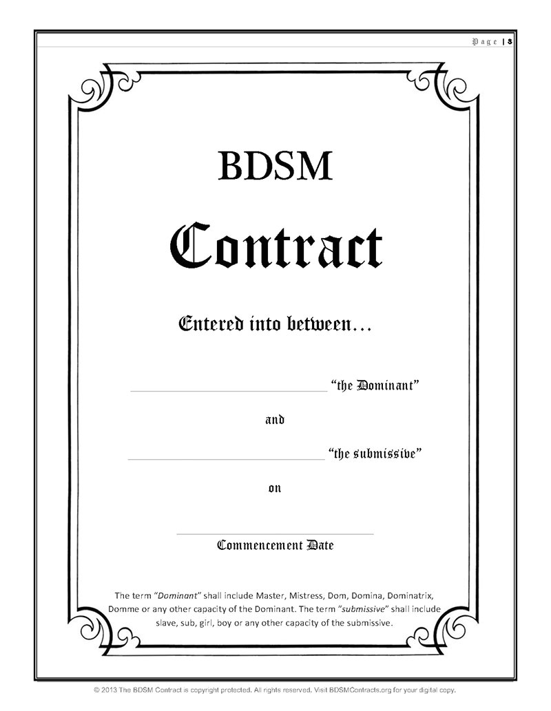 dominant submissive contract