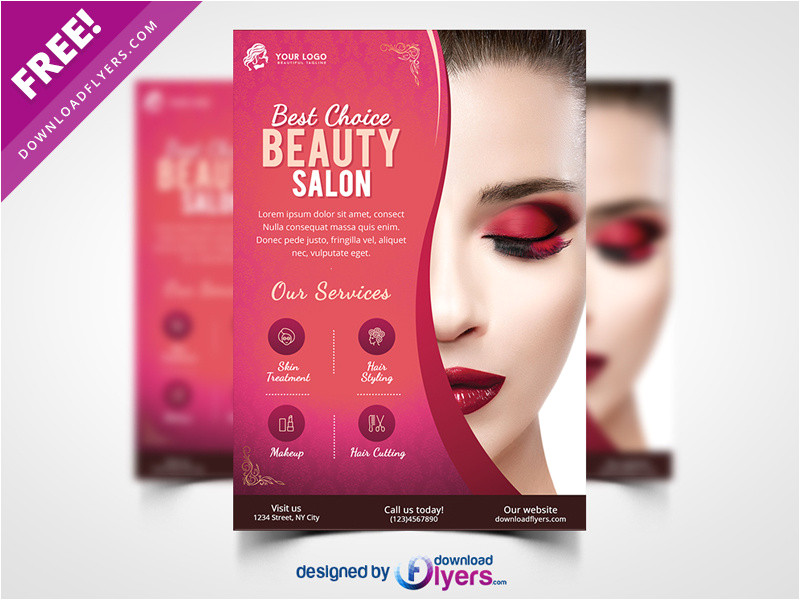 3184713 beauty salon flyer template free psd