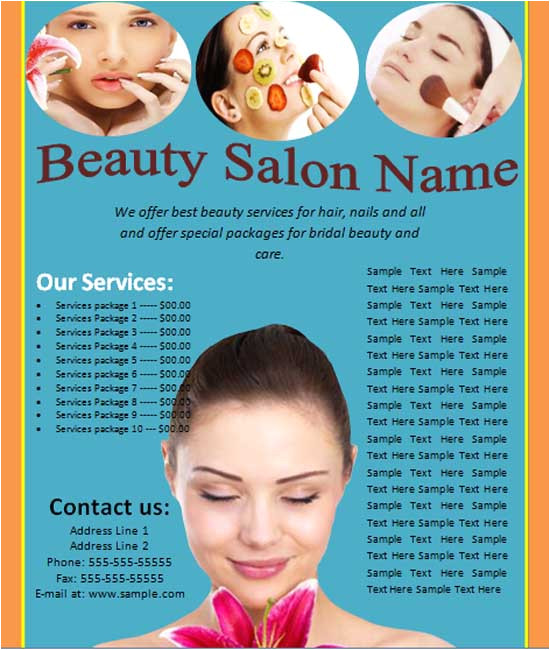 Beauty Flyers Templates Free Free Online Flyers