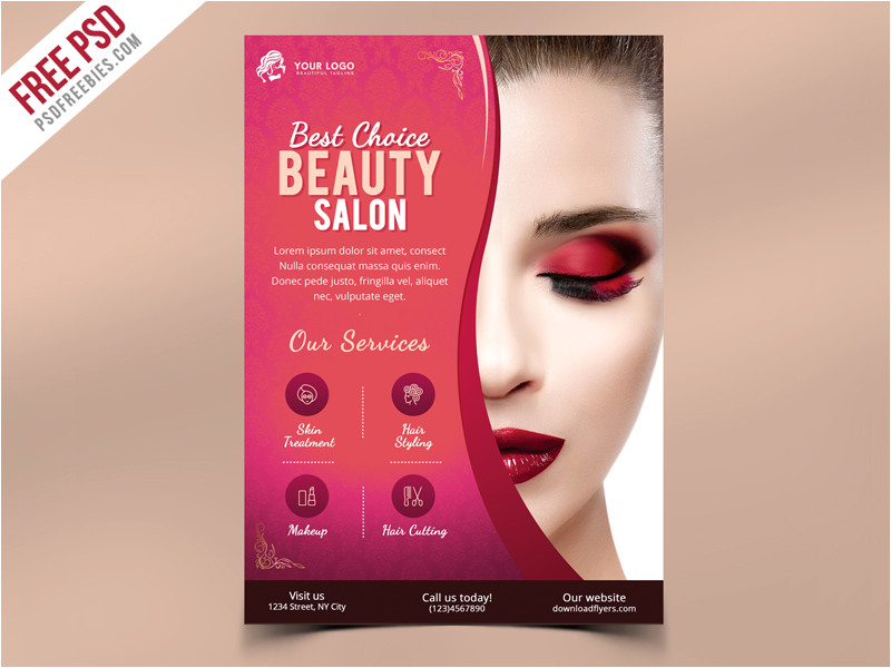 Beauty Salon Flyer Templates Psd Free Download Beauty Salon Flyer Template Psd Psdfreebies Com
