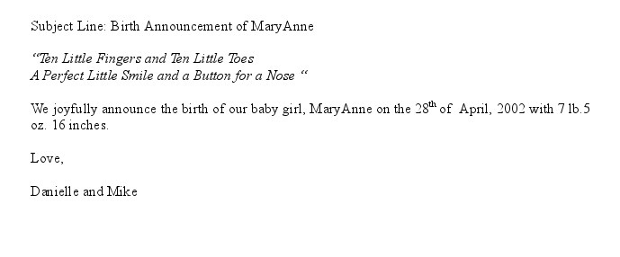 Birth Announcement Email Template Free Employee Promotion Announcement Email Sample Templates