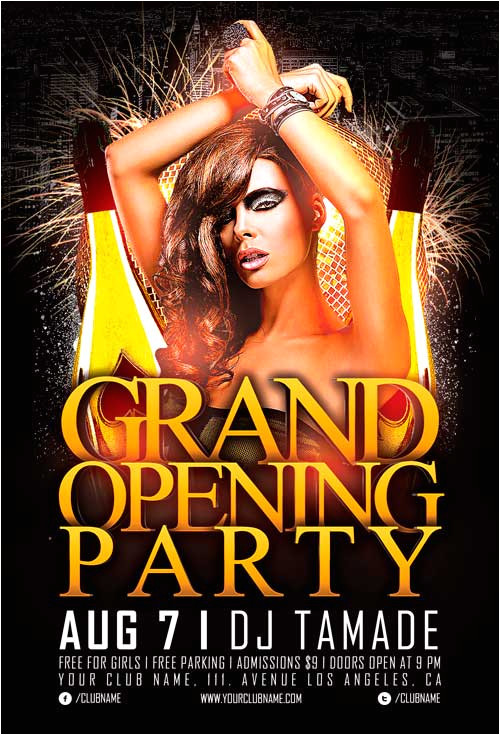 grand opening party flyer template vol 2