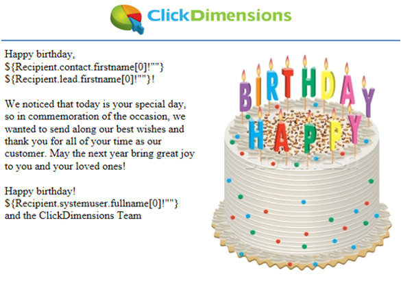 sample birthday email templates