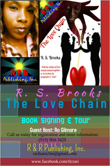 book signing promo poster template