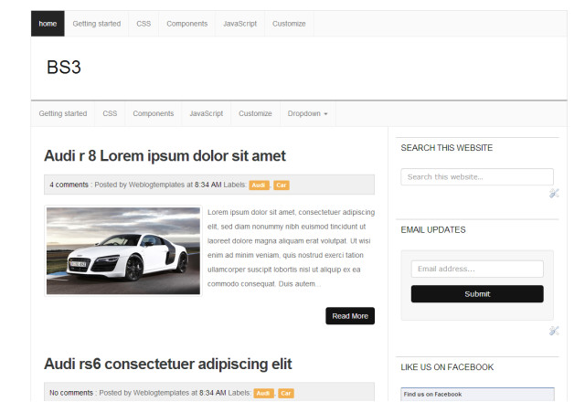 bs3 bootstrap 3 responsive blogger