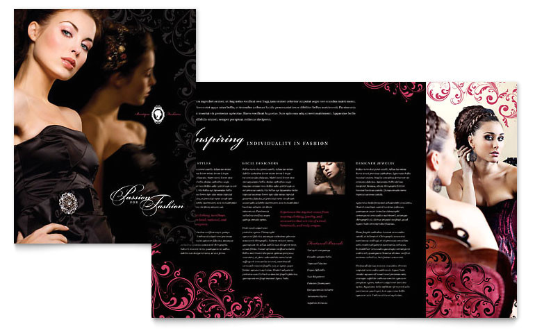 formal fashions jewelry boutique brochure templates rt0040101d