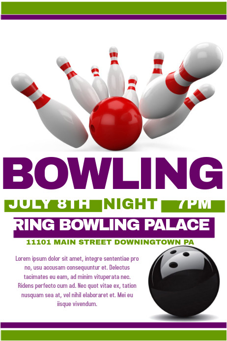 bowling flyer template