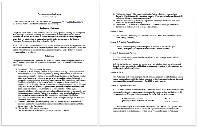 Business Contract Template Word Business Contract Template Microsoft Word Templates