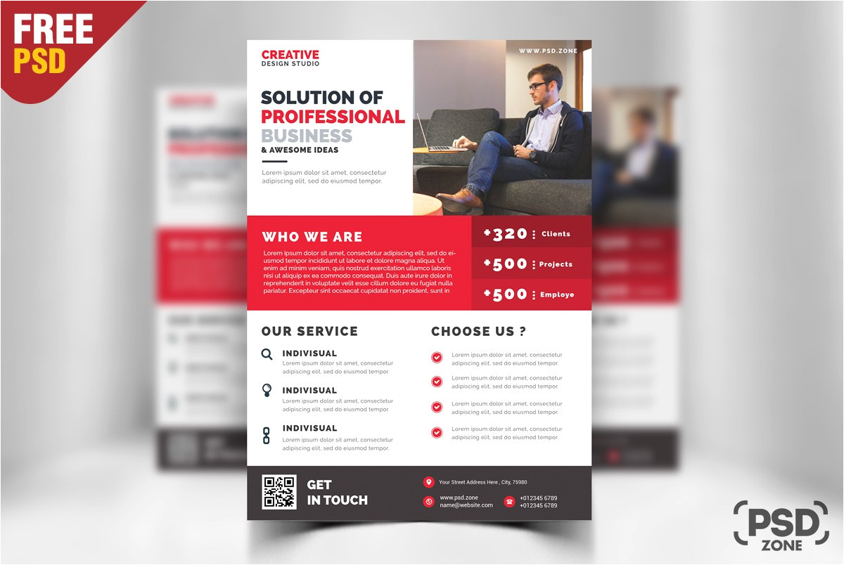 free business promotion flyer template psd