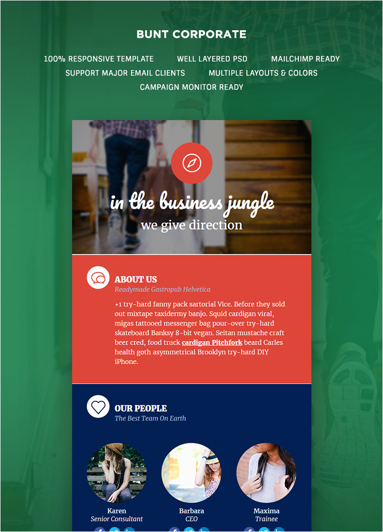 bunt corporate email newsletter template