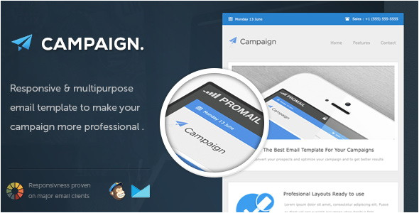Campaigner Responsive Email Template 24 Best Responsive Email Templates Blogger Tips and Tricks