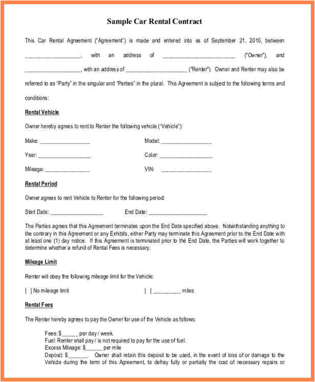 12 enterprise car rental agreement contract