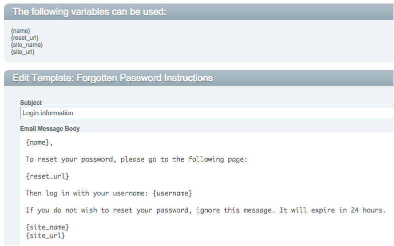 forgot password email notification not rendering username