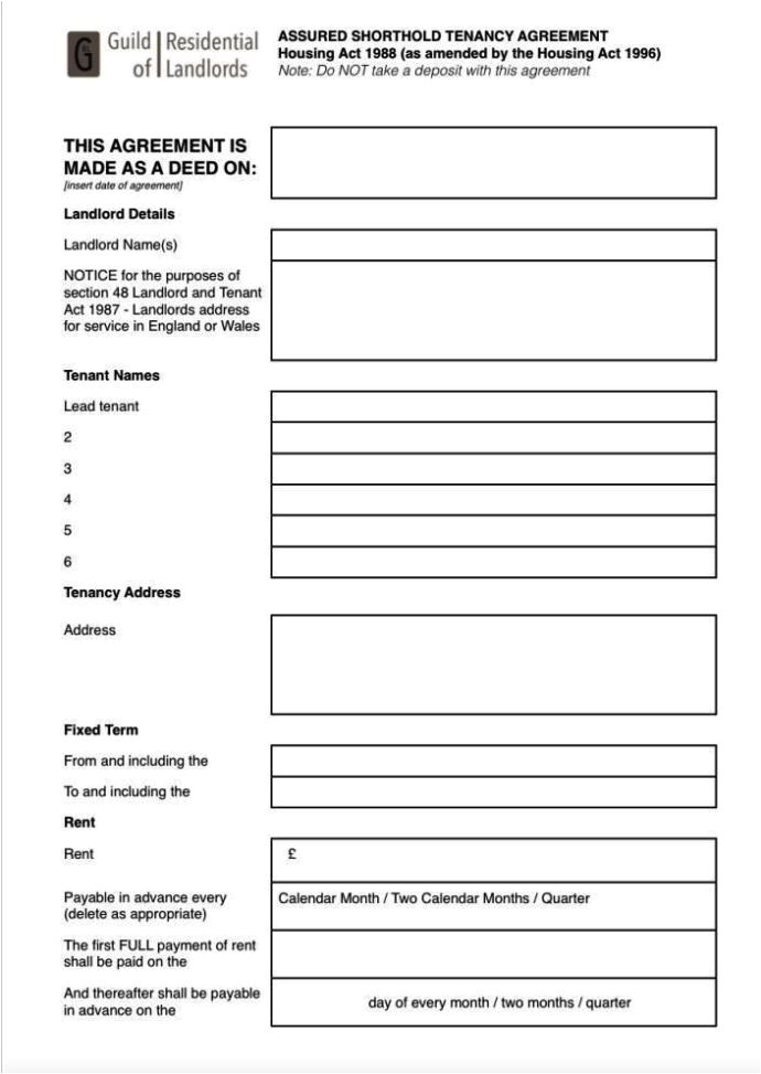 childminder contract template