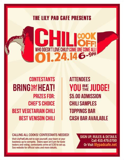 chili cook off flyer template free