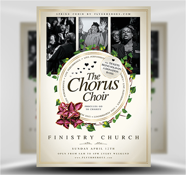 chorus choir flyer template
