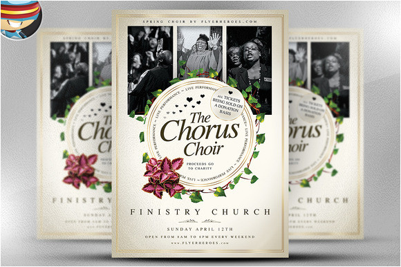 29532 chorus choir psd flyer template
