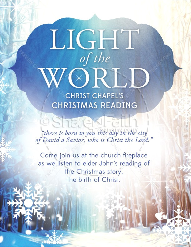 light of the world christmas flyer