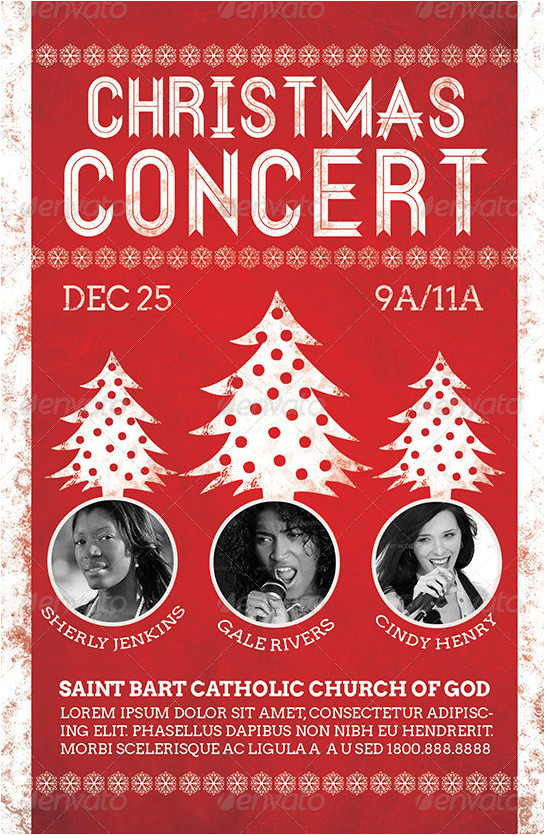 Christmas Concert Flyer Template Free Christmas Concert Flyer Template On Behance