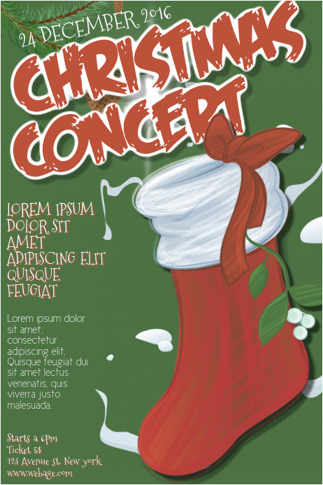 christmas concert flyer template