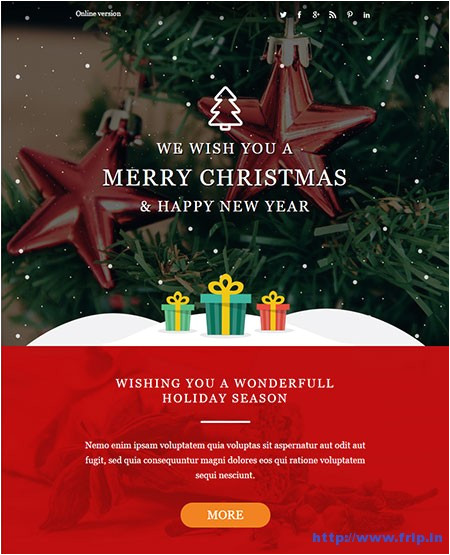best christmas and new year email newsletters
