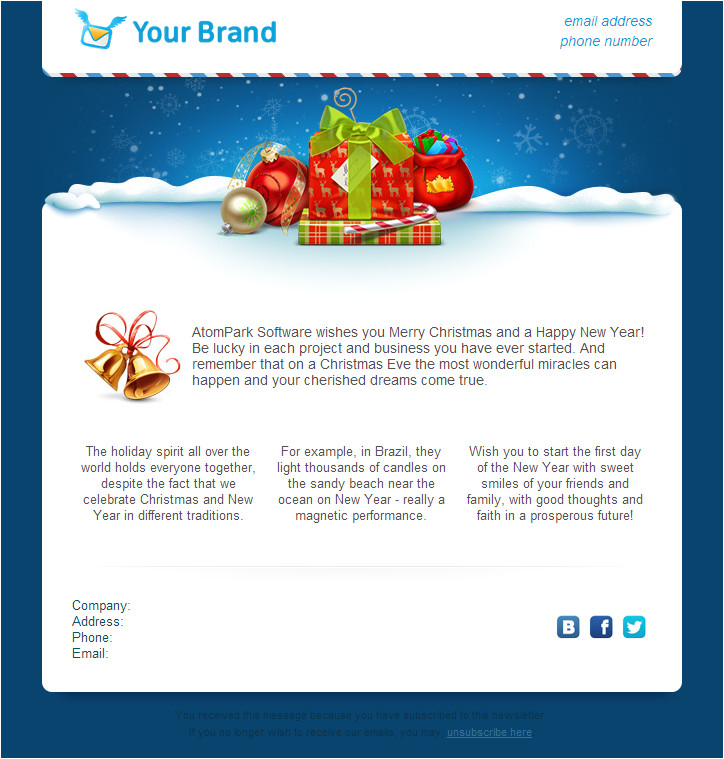 Christmas Email Templates For Outlook Messages Williamson