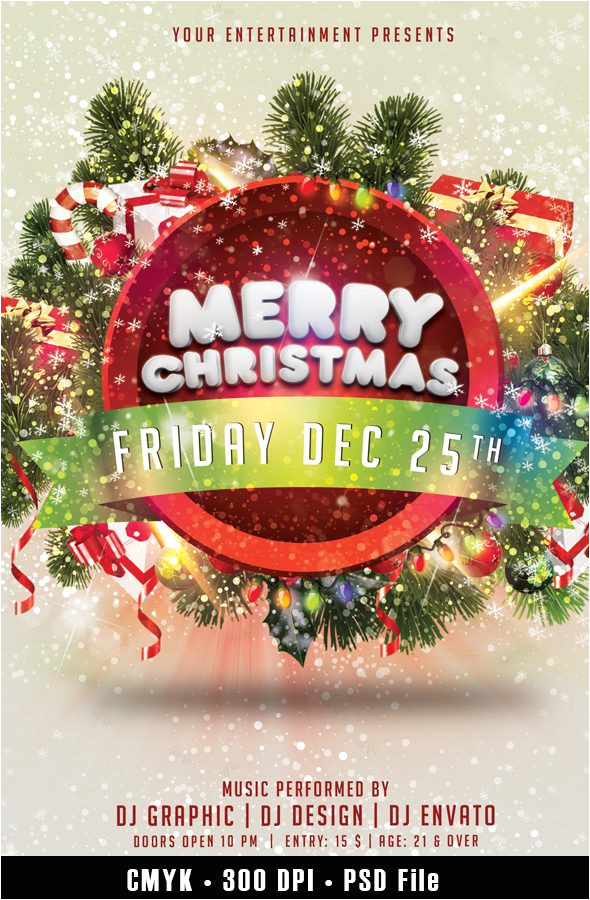 free christmas party flyer templates