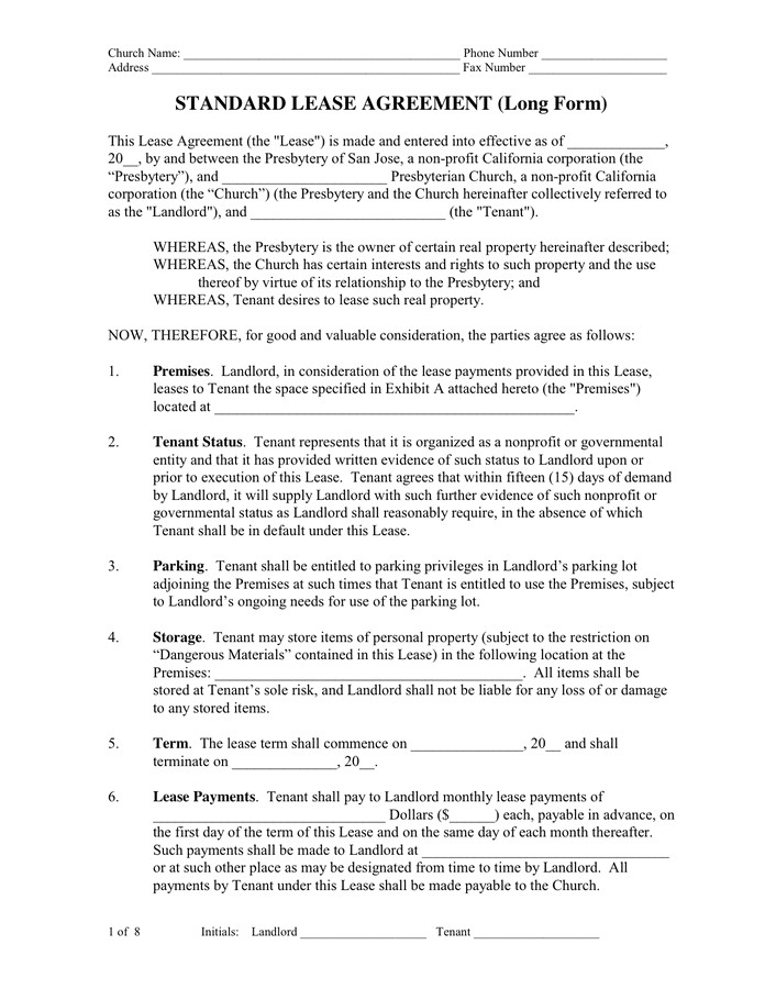 lease agreement 2