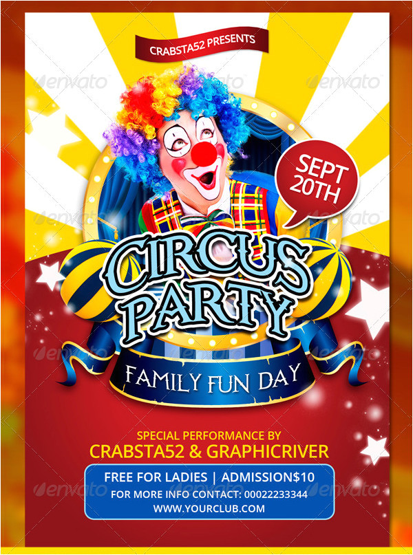 circus flyer templates