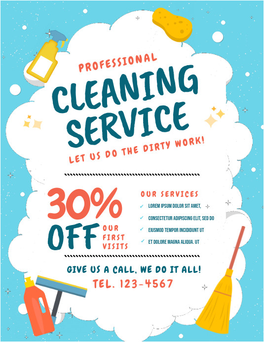 cleaning flyer template design