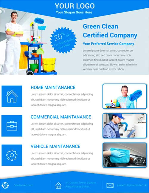 free cleaning service flyer psd template