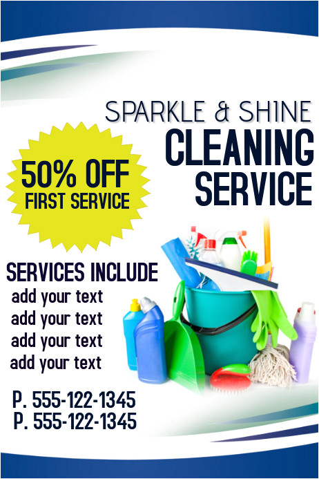 cleaning service poster template