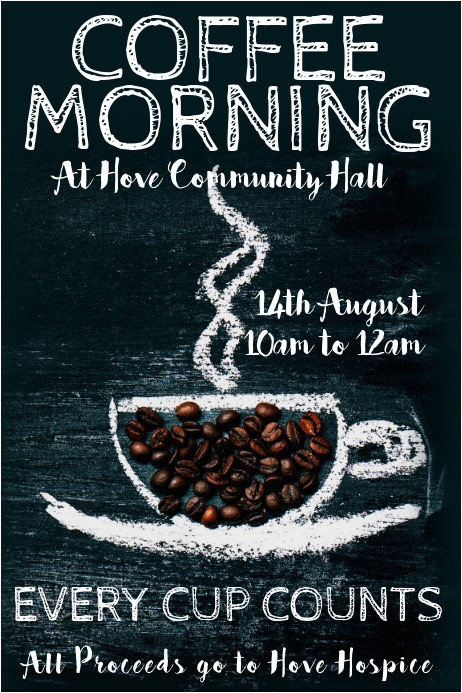 coffee morning flyer customisable poster template