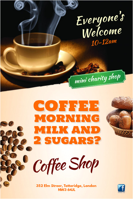 coffee morning poster template