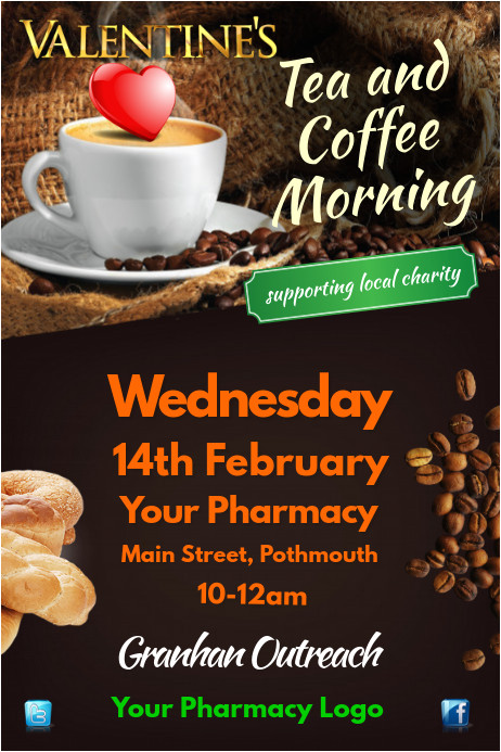Coffee Morning Flyer Template Free Tea and Coffee Morning Flyer Template Postermywall
