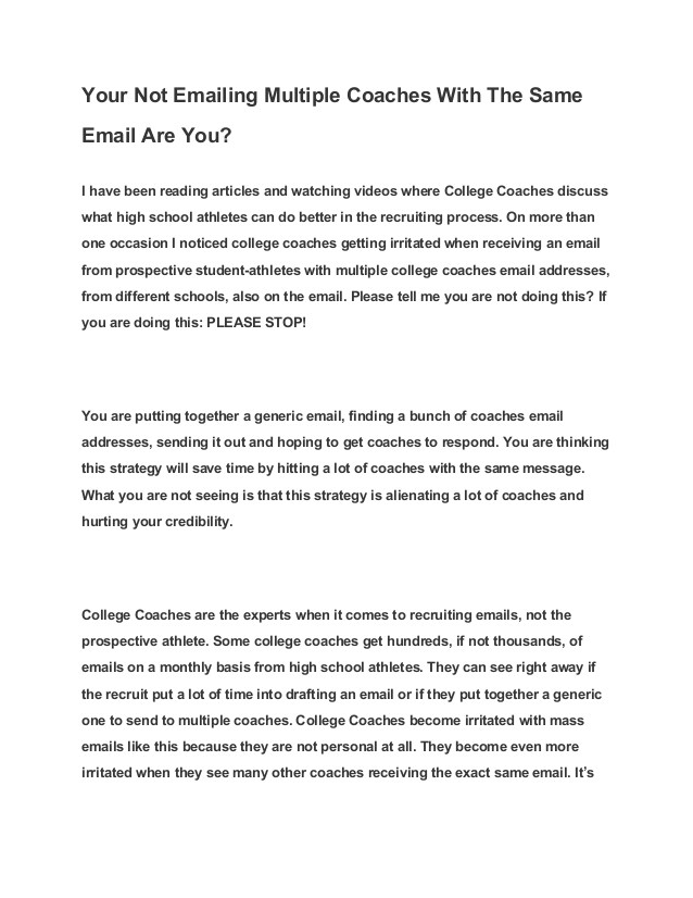 College soccer Coach Email Template 10 Helpful Articles when Writing Emails to College Coaches