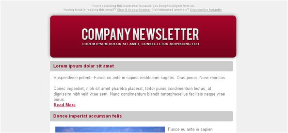 colorful html email newsletter