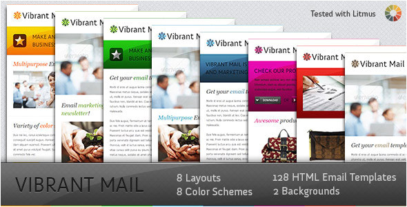 vibrant mail colorful email template
