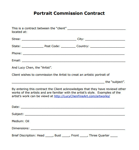 commission contract template