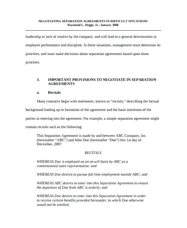 ontario separation agreement template